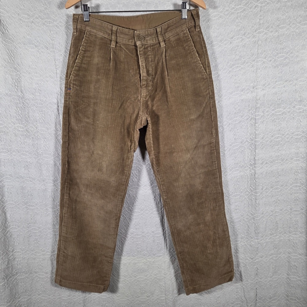 Patagonia Mens Organic Cotton Corduroy Pleated Pants Brown Tan 31 x 28 Outdoors